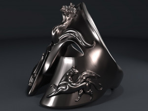 3d griffin helmet ring 3Dプリントモデル