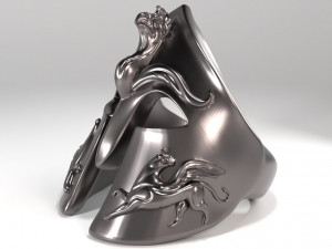 3d griffin helmet ring 3Dプリントモデル