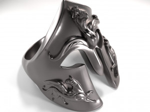 3d griffin helmet ring 3Dプリントモデル