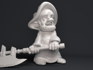gnome with an ax 3Dプリントモデル