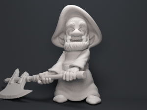 gnome with an ax 3D Print Model