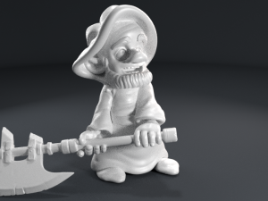 gnome with an ax 3D Print Model