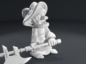 gnome with an ax 3D Print Model