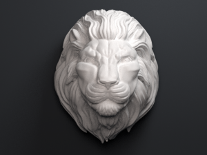 lion head sculpture 3D-Druckmodell