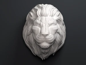 escultura de cabe&ccedil;a de le&atilde;o Modelo de Impressão 3D
