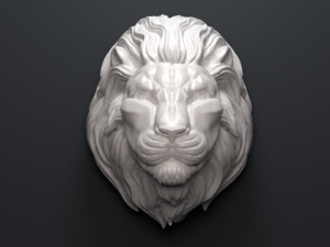lion head sculpture 3D-Druckmodell
