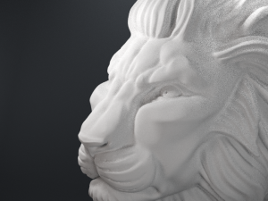 lion head sculpture 3D-Druckmodell