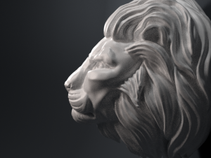 lion head sculpture 3D-Druckmodell