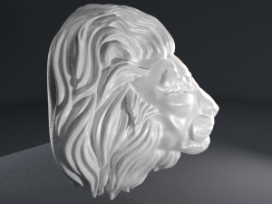 lion head sculpture 3D-Druckmodell