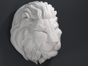 lion head sculpture 3D-Druckmodell