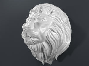 lion head sculpture 3D-Druckmodell