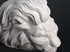 lion head sculpture 3D-Druckmodell