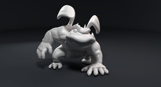 funny athletic gargoyle 3D 打印模型 .c4d .max .obj .3ds .fbx .stl .blend 