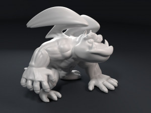 funny athletic gargoyle 3D 打印模型