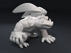 funny athletic gargoyle 3D Print Model