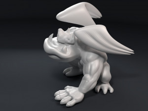 funny athletic gargoyle 3D 打印模型