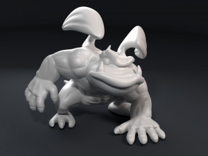 funny athletic gargoyle 3D 打印模型
