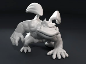 funny athletic gargoyle 3D Print Model
