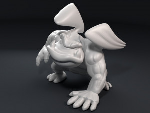 funny athletic gargoyle 3D 打印模型