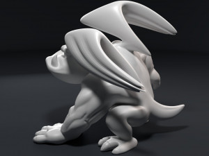 funny athletic gargoyle 3D 打印模型