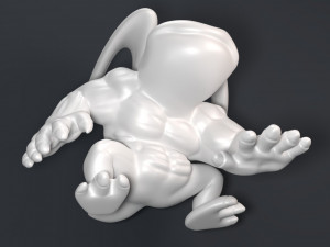 funny athletic gargoyle 3D 打印模型