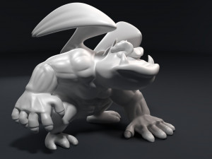 funny athletic gargoyle 3D 打印模型