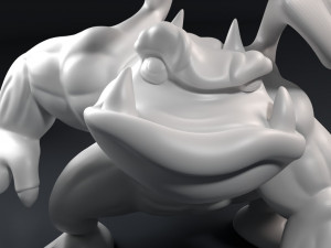 funny athletic gargoyle 3D 打印模型