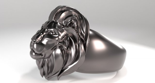 lion ring for 3d printing model Model Cetak 3D .c4d .max .obj .3ds .fbx .stl .blend 