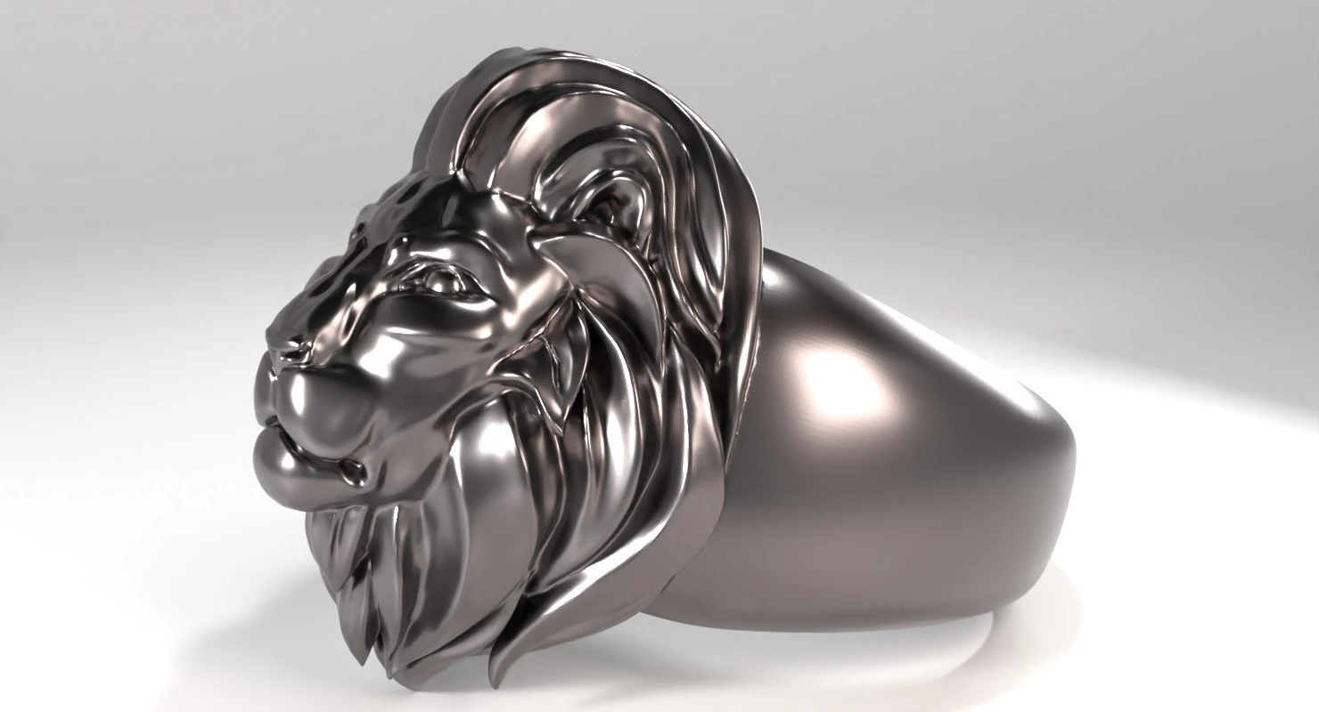 lion ring for 3d printing model 3D Print Model .c4d .max .obj .3ds .fbx .stl .blend 
