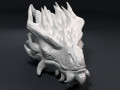 dragon head sculpture 3D-printmodel