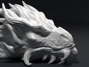 dragon head sculpture 3D 打印模型