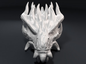 dragon head sculpture 3D 打印模型