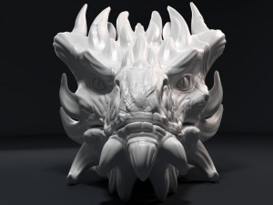 dragon head sculpture 3D 打印模型