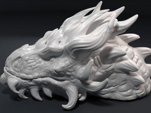 dragon head sculpture 3D 打印模型