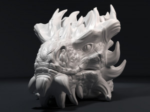 dragon head sculpture 3D 打印模型