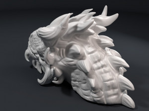 dragon head sculpture 3D 打印模型