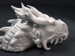 dragon head sculpture 3D 打印模型