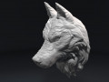 Wolf Head Sculpture 3D Model