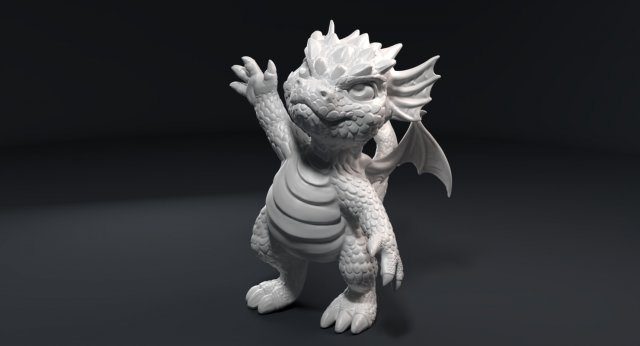 kid dragon figurine Modello di stampa 3D .c4d .max .obj .3ds .fbx .stl .blend