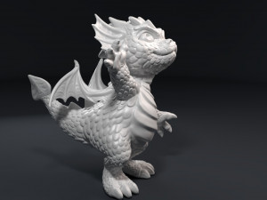 kid dragon figurine Modello di stampa 3D