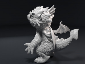 kid dragon figurine Modello di stampa 3D