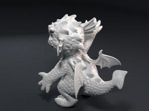 kid dragon figurine Modello di stampa 3D