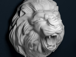growling lion Modelo de impresión 3D