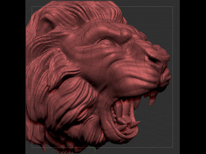 growling lion 3D 打印模型