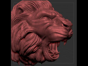 growling lion 3D Print Model