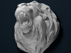 growling lion 3D 打印模型