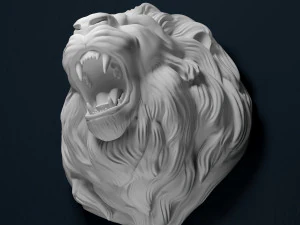 growling lion 3D Print Model