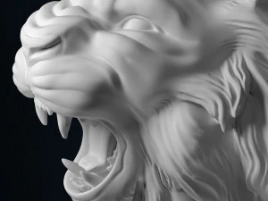 growling lion 3D Print Model