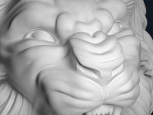 growling lion 3D 打印模型