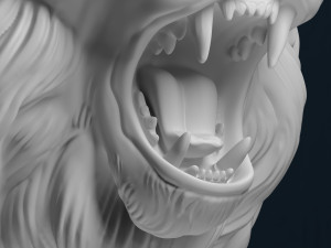 growling lion 3D 打印模型